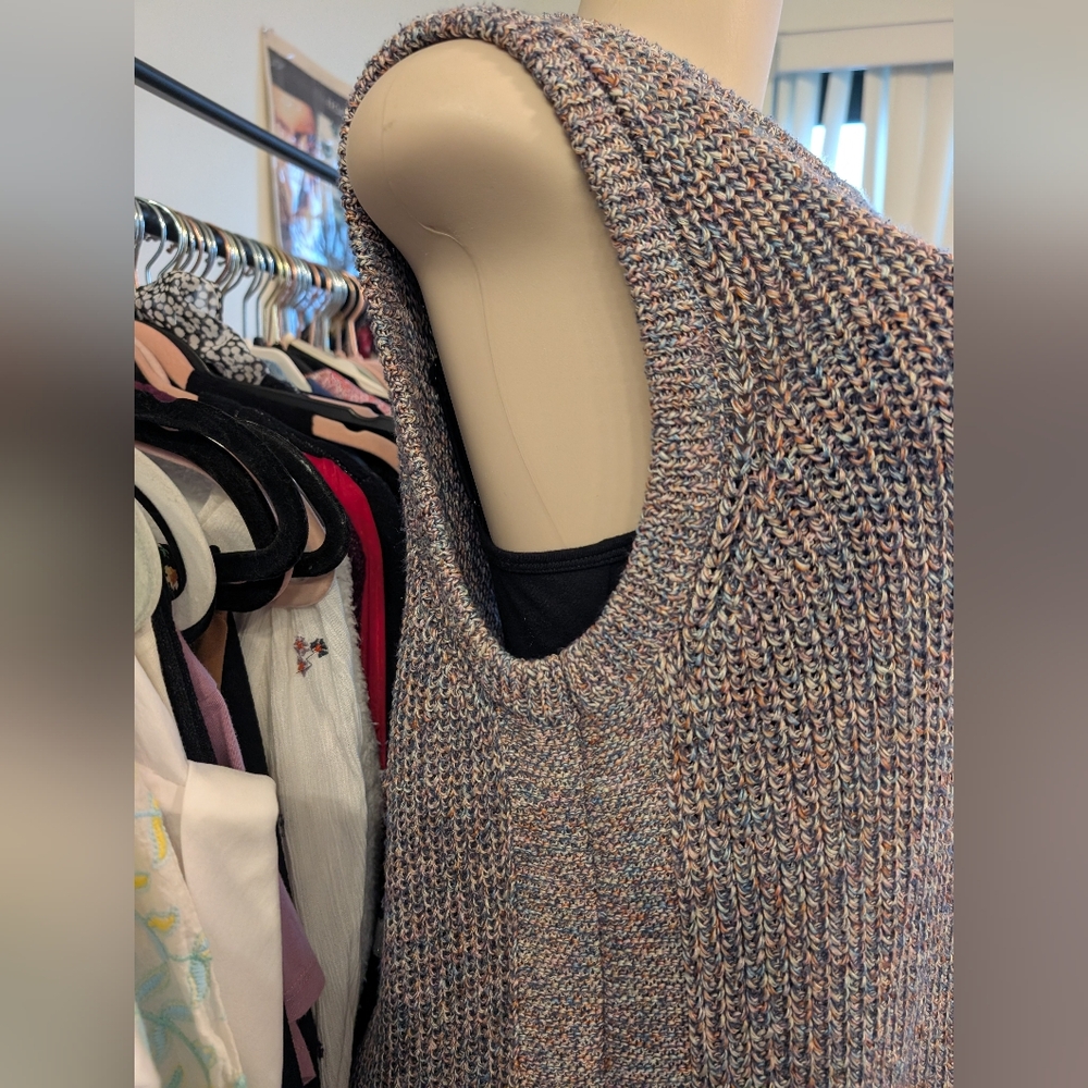 Ella Moss Multicolor Knit Sleeveless Tunic sweater size XL - Picture 11 of 15